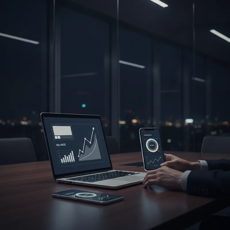 painel de sinais de mercado orientado por IA com gráfico de tendência ao vivo e níveis de confiança